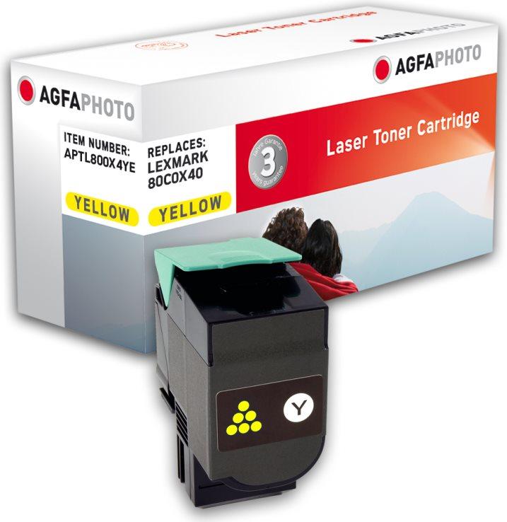 Agfafoto - giallo - compatibile - cartuccia toner (alternativa a: lexmark 80c0x40, lexmark 800x4) - per lexmark cx510de, cx510d
