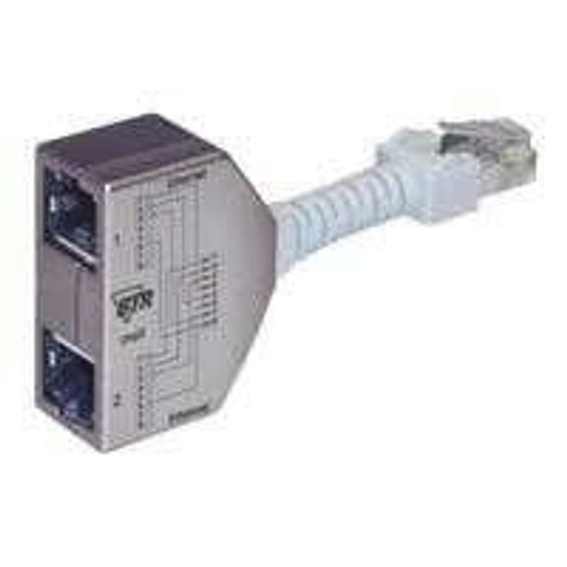 130548-02-E, RJ45, ISDN x 2, argento