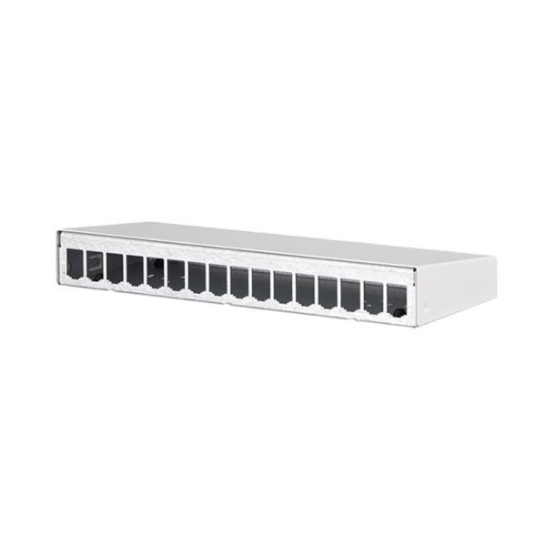 Modulo METZ CONNECT Custodia AP 16 porte bianco puro, non equipaggiato