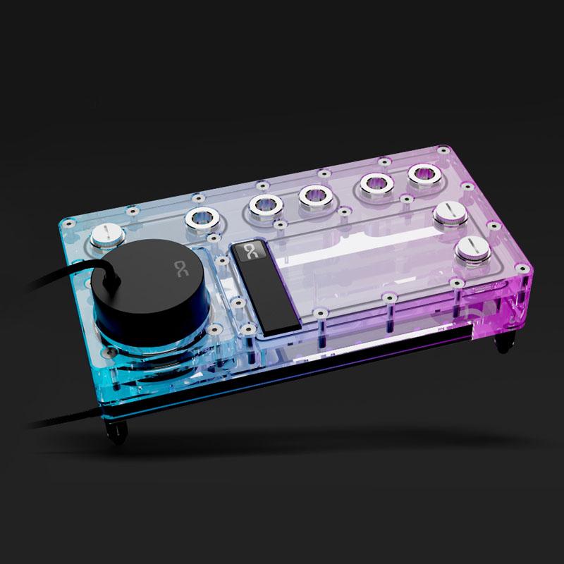 POMPE WATERCOOLING AVEC RÃƒâ€°SERVOIR ALPHACOOL CORE DISTRO PLATE VPP APEX GAUCHE - 240MM (NOIR/TRANSPARENT)