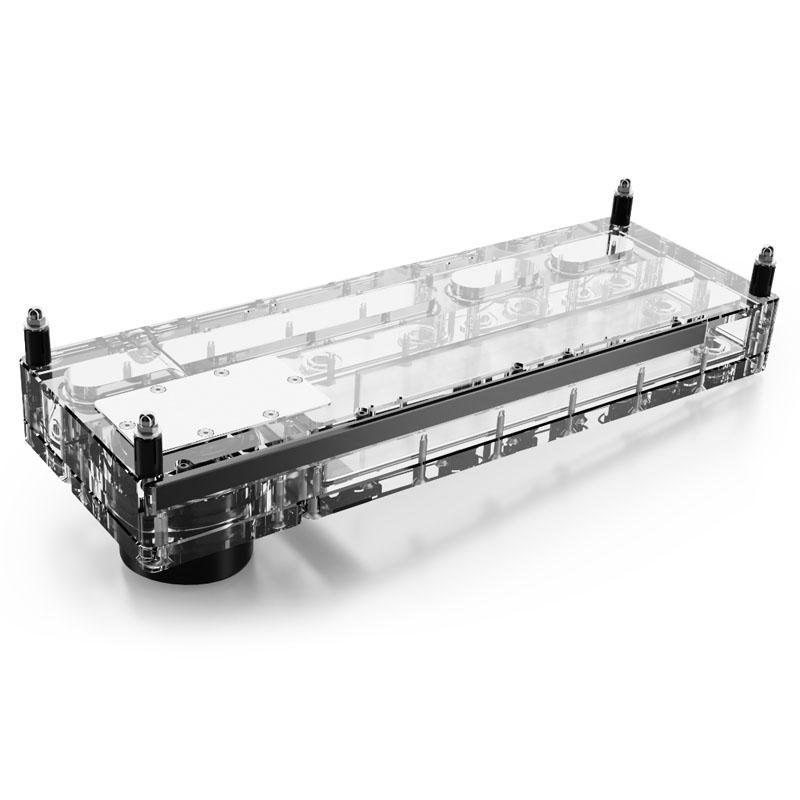 POMPE WATERCOOLING AVEC RÃƒâ€°SERVOIR ALPHACOOL CORE DISTRO PLATE 360MM VPP APEX DROITE (NOIR/TRANSPARENT)