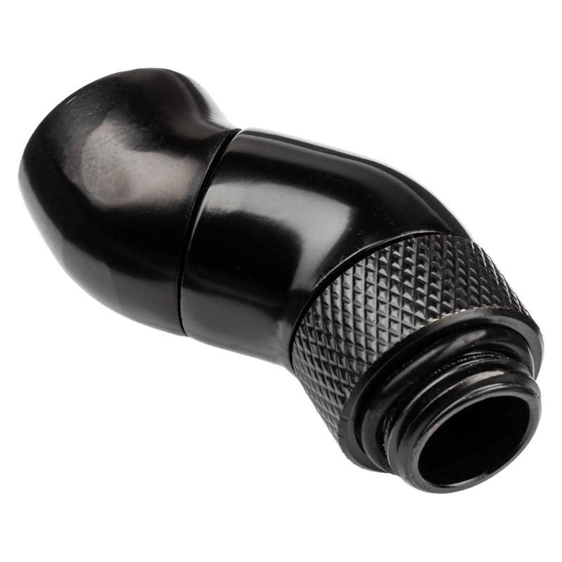 RACCORD ROTATIF DOUBLE 45Ã‚Â° POUR G1/4 ALPHACOOL EISZAPFEN ANGLED ADAPTOR DOUBLE-45Ã‚Â° ROTATABLE (NOIR)