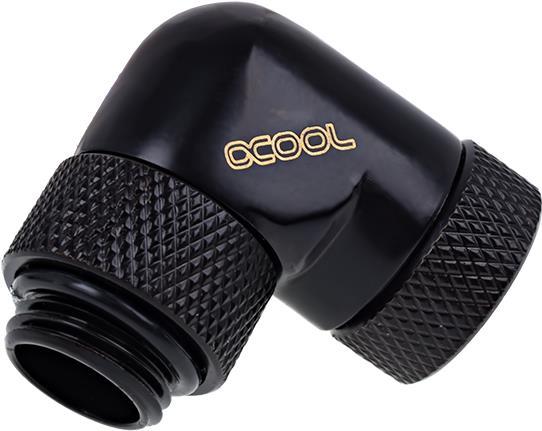 RACCORD COUDÃƒâ€° POUR G1/4 ALPHACOOL EISZAPFEN (NOIR)