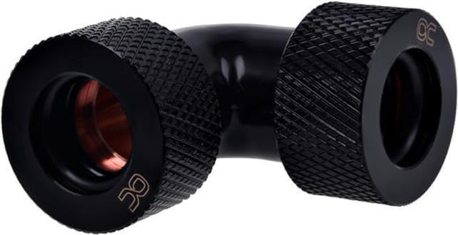 Alphacool HT - Parte di montaggio a compressione angolata per sistema di raffreddamento a liquido - Deep Black