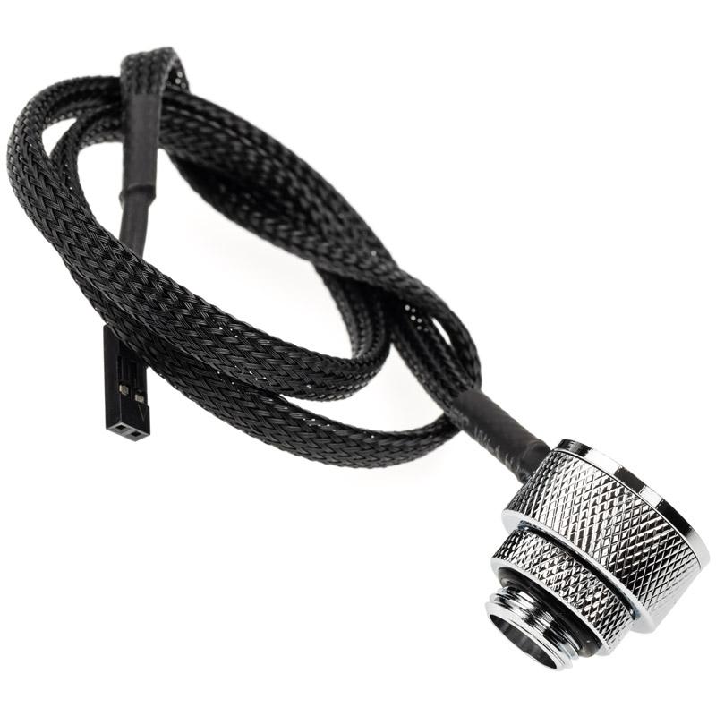 ALPHACOOL ICCOPE Sensore di temperatura G1/4 IG/IG e con adattatore AG - Sensore di temperatura per sistema navigabile - Chrome