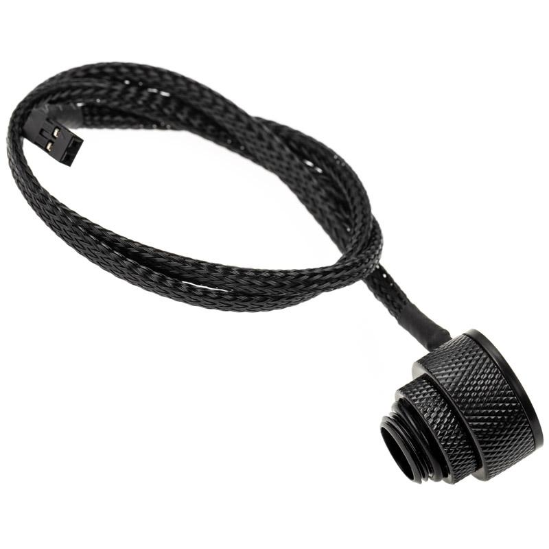 ALPHACOOL ICCOPE Sensore di temperatura G1/4 IG/IG e con adattatore AG - Sensore di temperatura per sistema navigabile - Nero p