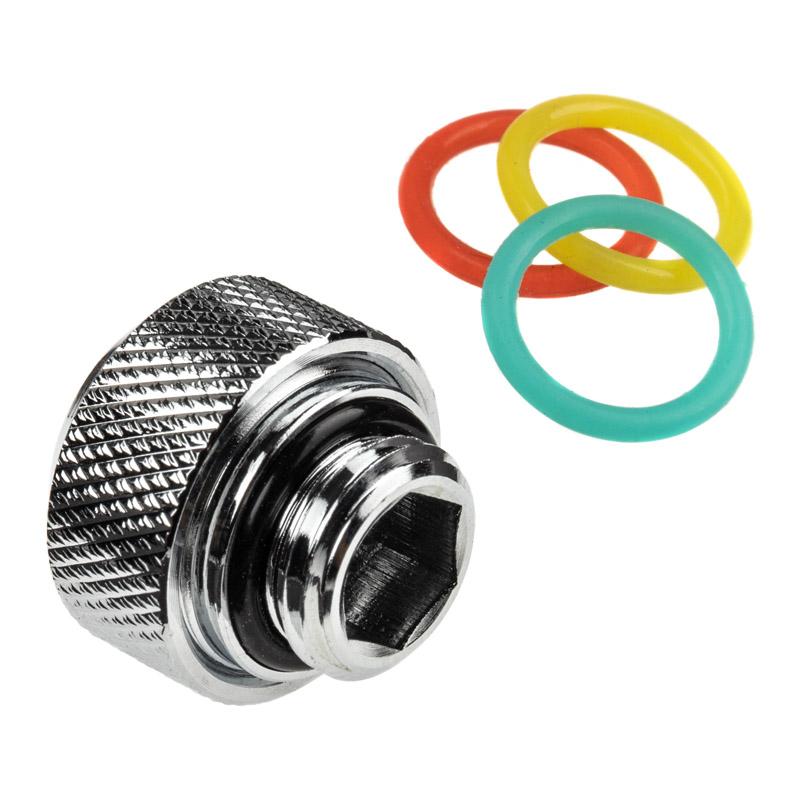 LOT DE 6 RACCORDS COMPRESSION POUR TUBE 13MM - G1/4 ALPHACOOL EISZAPFEN (ARGENT)
