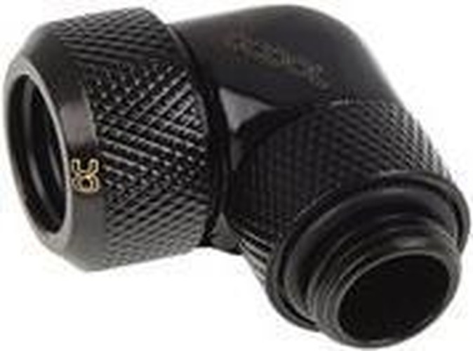 Alphacool Eiszapfen 13 mm HardTube compression fitting 90Â° rotatable G1/4 Flydende kÃ¸lesystems kompresseion vinklet fitti
