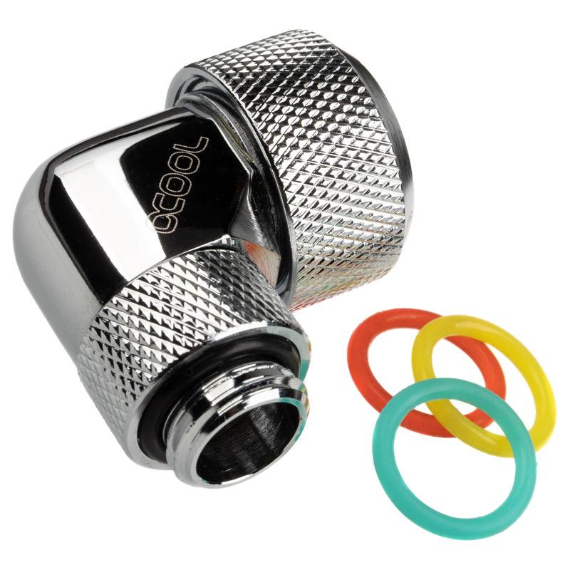 RACCORD COUD COMPRESSION POUR TUBE 16MM - G1/4 ALPHACOOL EISZAPFEN (ARGENT)