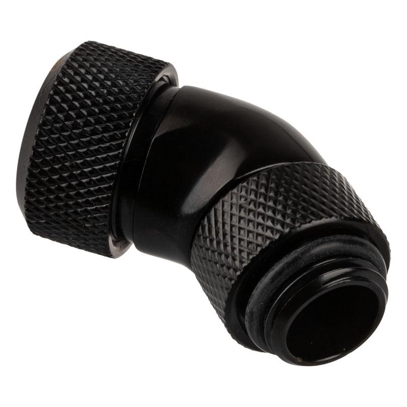 RACCORD ROTATIF 45 COMPRESSION POUR TUBE 13MM - G1/4 ALPHACOOL EISZAPFEN (NOIR)