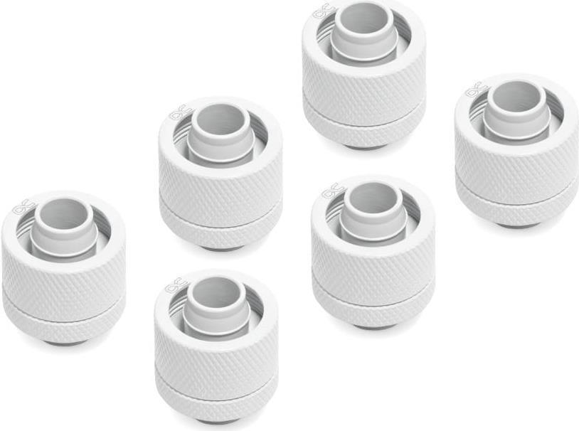 LOT DE 6 RACCORDS Ãƒâ‚¬ COMPRESSION POUR TUBE ÃƒËœ10/16MM - G1/4 ALPHACOOL EISZAPFEN (BLANC)