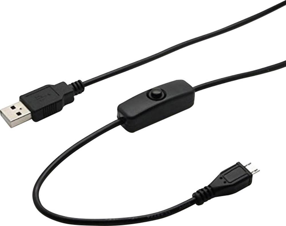 Cavo di ricarica USB lungo 15 m fino a 2 A con interruttore on e off per Raspberry Pi / Banana Pi (K-1470)