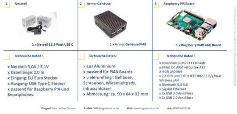 RASPBERRY PI 4B ARMOR 4GB...
