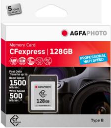 Agfafoto Cfexpress Professional - 128 GB - Cfexpress - NAND - 1500 Mb/S - 500 Mb/S - Resistente a freddo - Resistente al calore