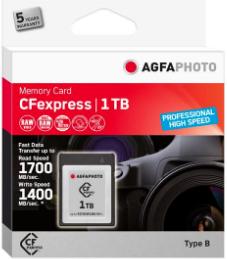Agfafoto Cfexpress Professional - 1000 GB - Cfexpress - NAND - 1700 Mb/S - 1400 Mb/S - Resistenza a freddo - Resistente al calo