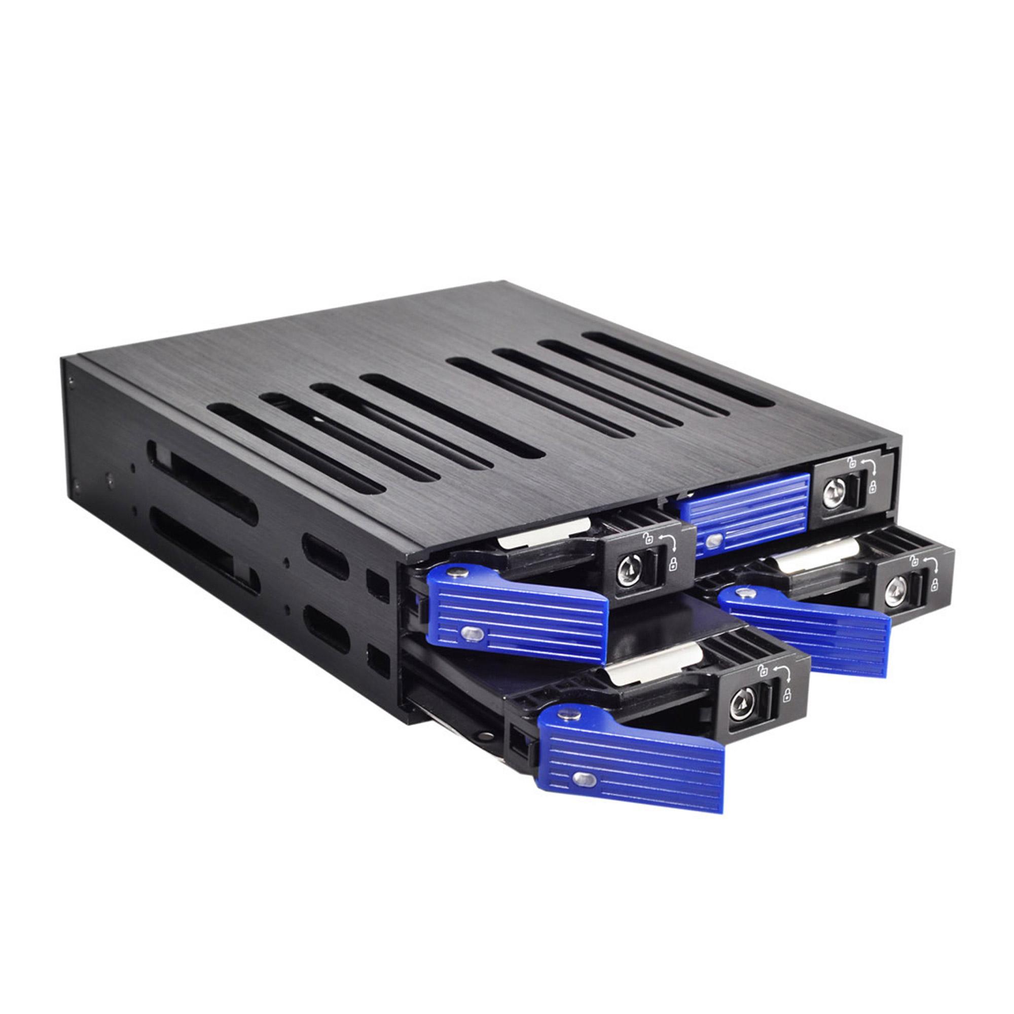 2.5" SAS/SATA Wechselrahmen, intern: 4x 2.5" SAS/SATA II â€¢ extern: 4x SAS/SATA II â€¢ BauhÃ¶he: 1x 5.25" â€¢ 2x