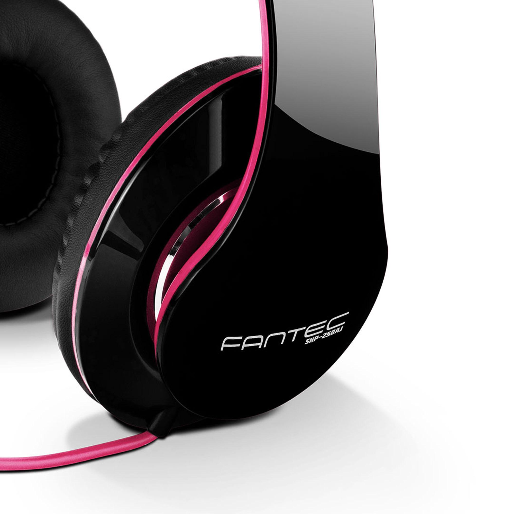 FANTEC SHP-250AJ-PK Kabling Hovedtelefoner Sort Pink