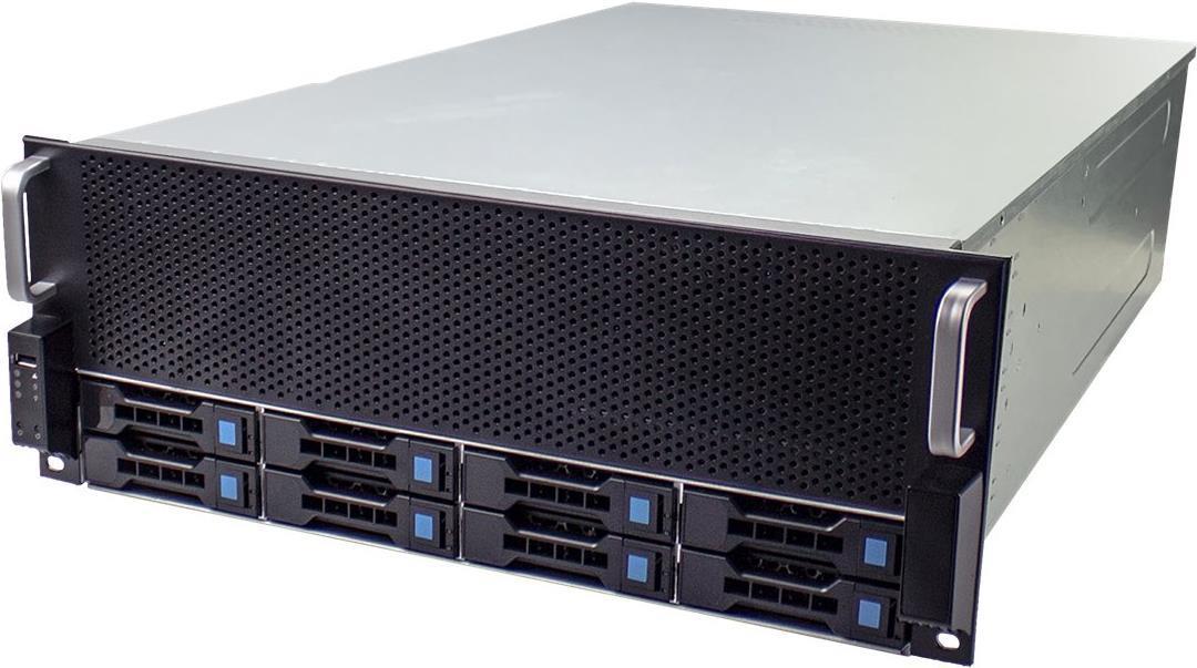 FANTEC SRC-4080X08 - Custodia di archiviazione - 4U - ATX estesa - SATA/SAS - Hot-Swap - Senza alimentazione - Nero Argento - U