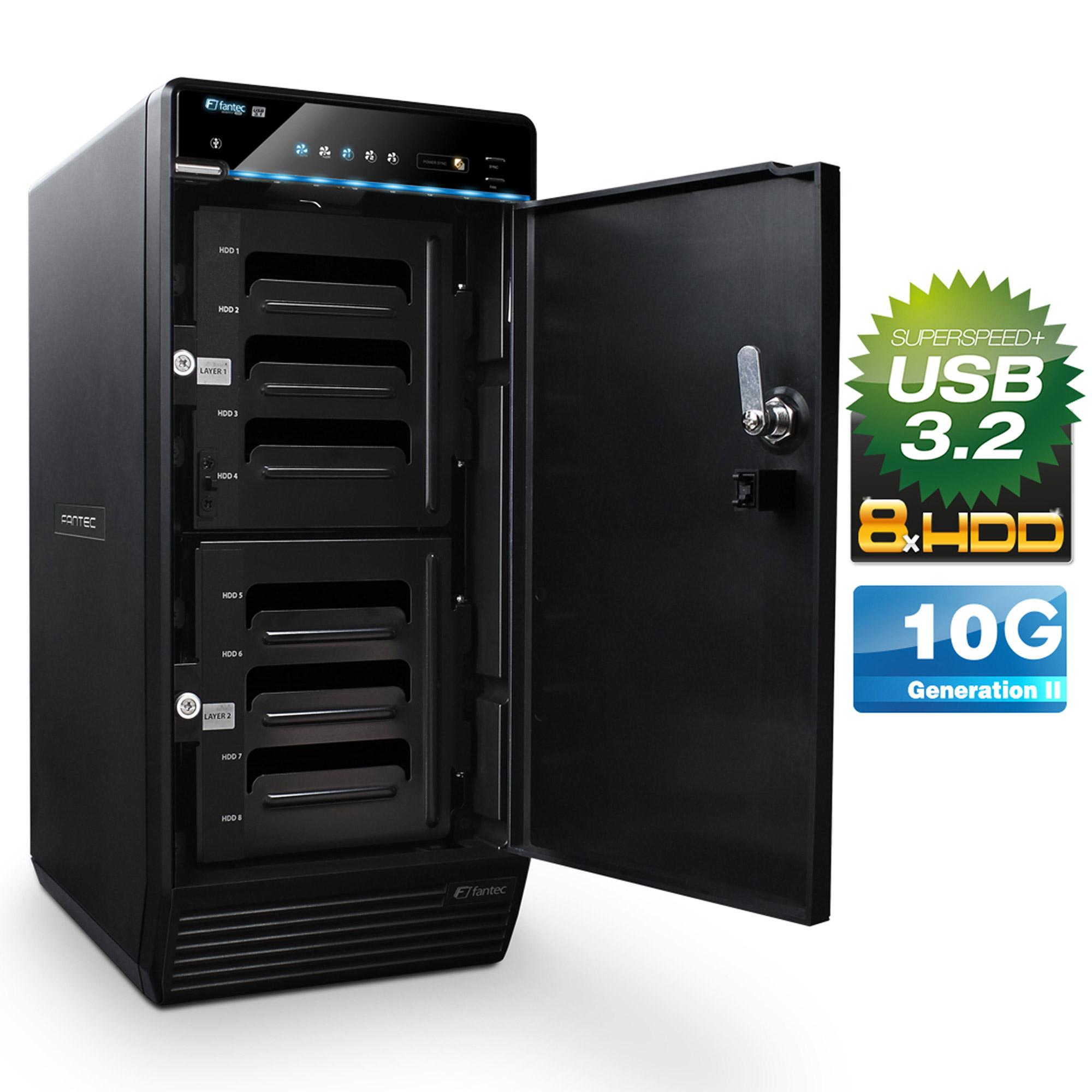 FANTEC QB-X8U31 nero HDD SATA 8x35" USB 3.1 tipo C 10G (2573)