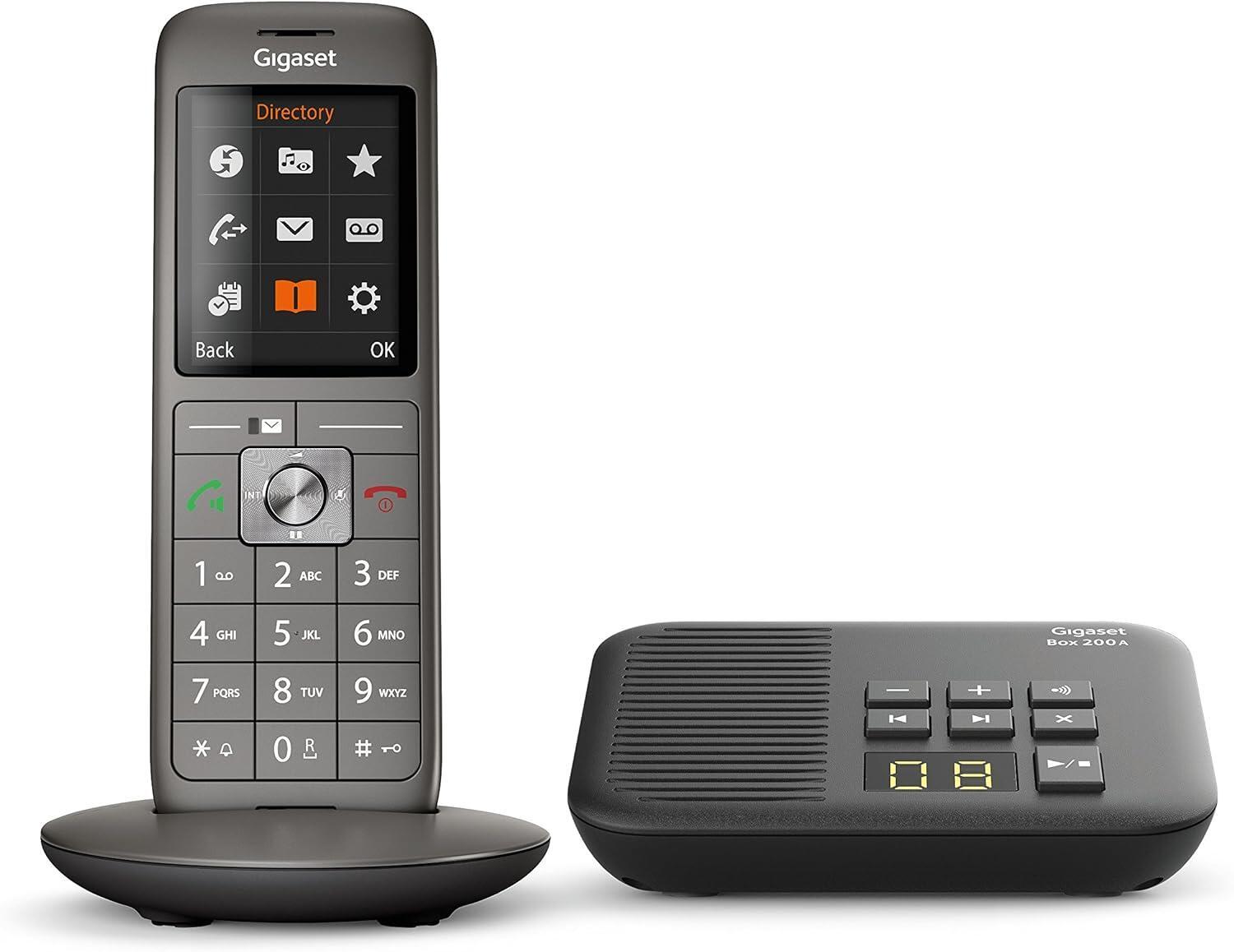 Gigaset CL660A - Telefono cordless - segreteria telefonica con display del numero del chiamante - DECTGAP - nero, antracite