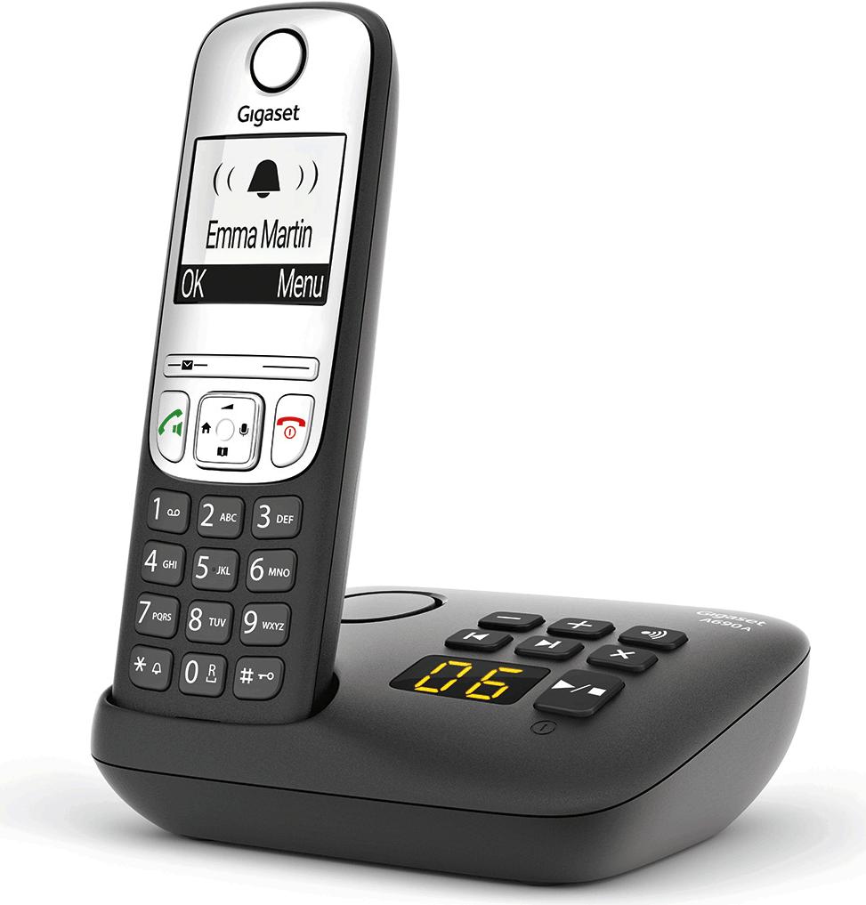 Telefono cordless Gigaset A690A con segreteria - nero