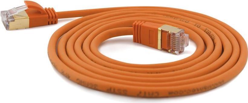 Wantec extra dünnescat.7 cavo grezzo cavo patch sstp - 0,5 m -cat.7 cavo grezzo - s/ftp (s -stp) - rj -45 - arancione (7144)
