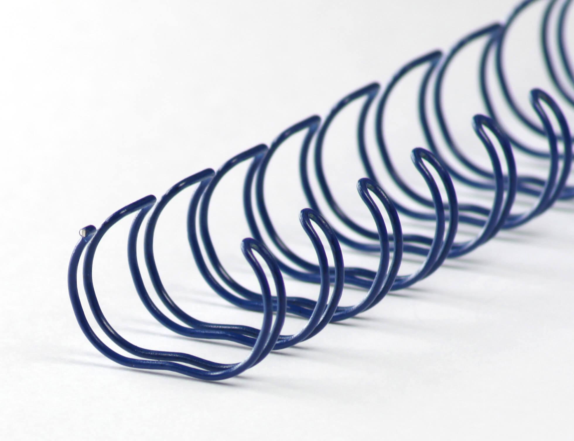 Pieni di binder wire 23 anelli 19 mm, 3/4 pollici, 2: 1 divisione blu (50 pezzi)