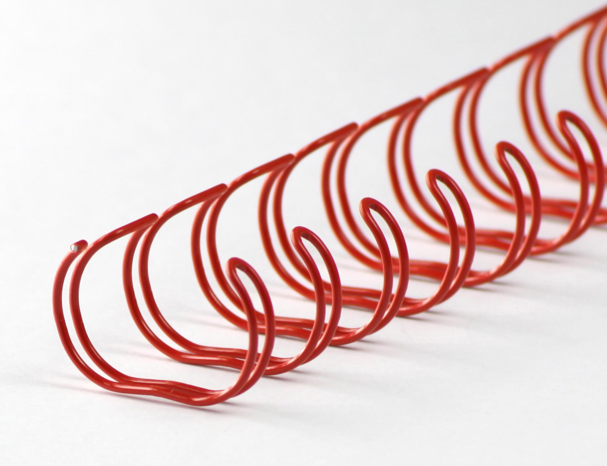 Pieni di binder wire 23 anelli 19 mm, 3/4 pollici, 2: 1 divisione rossa (50 pezzi)