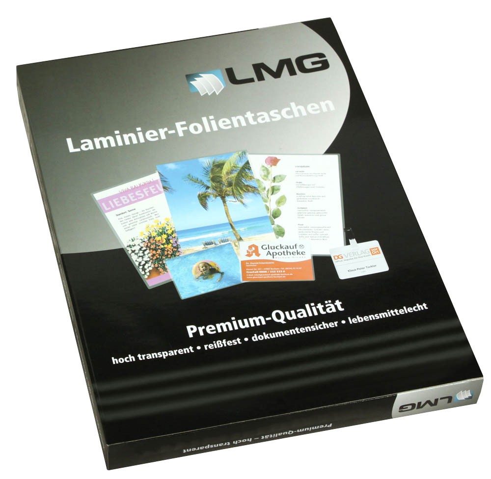 Film laminati A5 (154 x 216 mm), 2 x 250 microfono, lucido (100 pezzi)