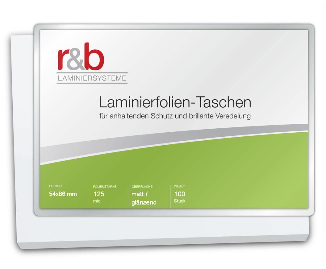 Carta di credito per film laminati (54 x 86 mm), 2 x 125 microfono, Matt/Glossy (100 pezzi)