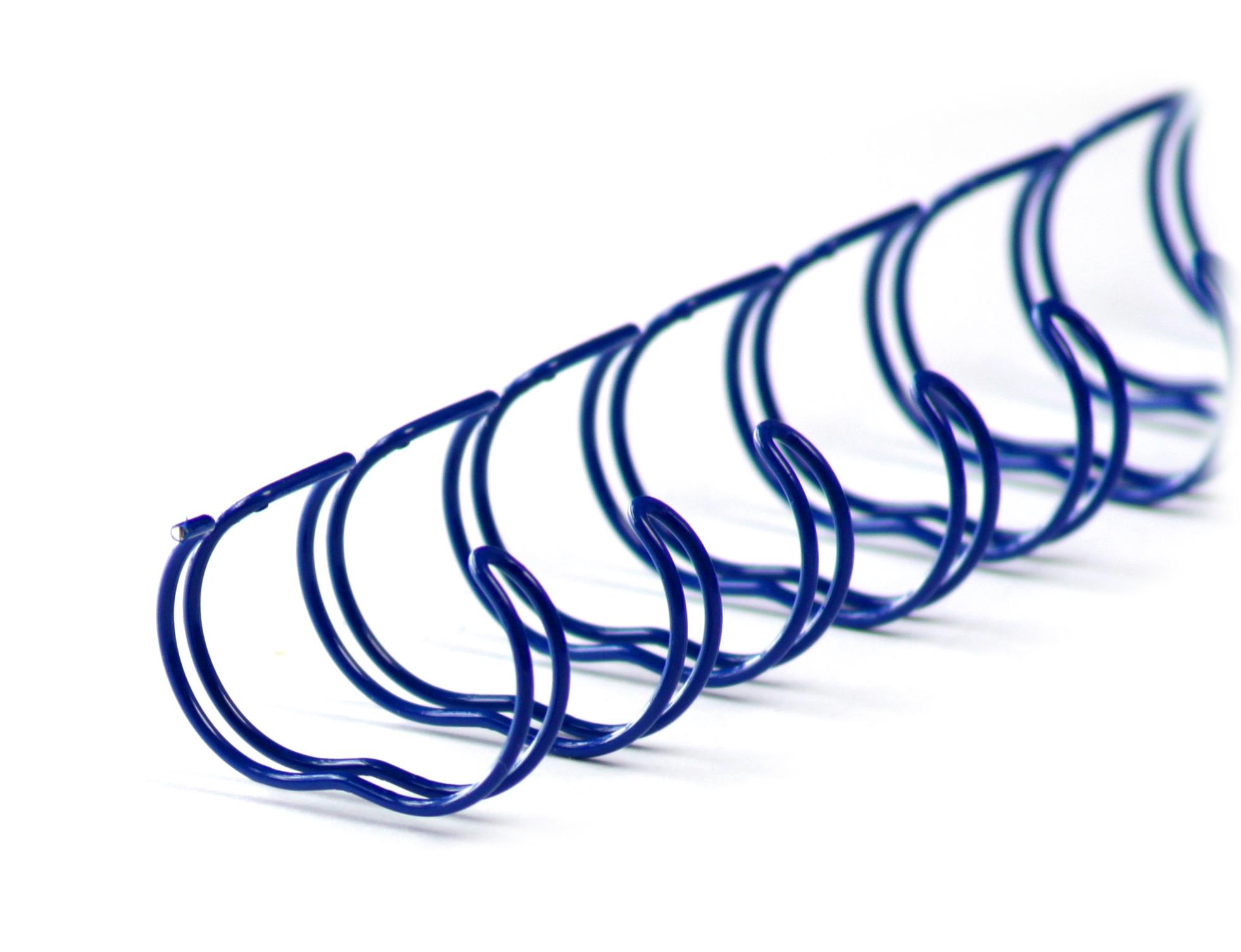 Pieni di binderlo 23 anelli 12,7 mm, 1/2 pollici, 2: 1 divisione, scatole bianche - blu (100 pezzi)