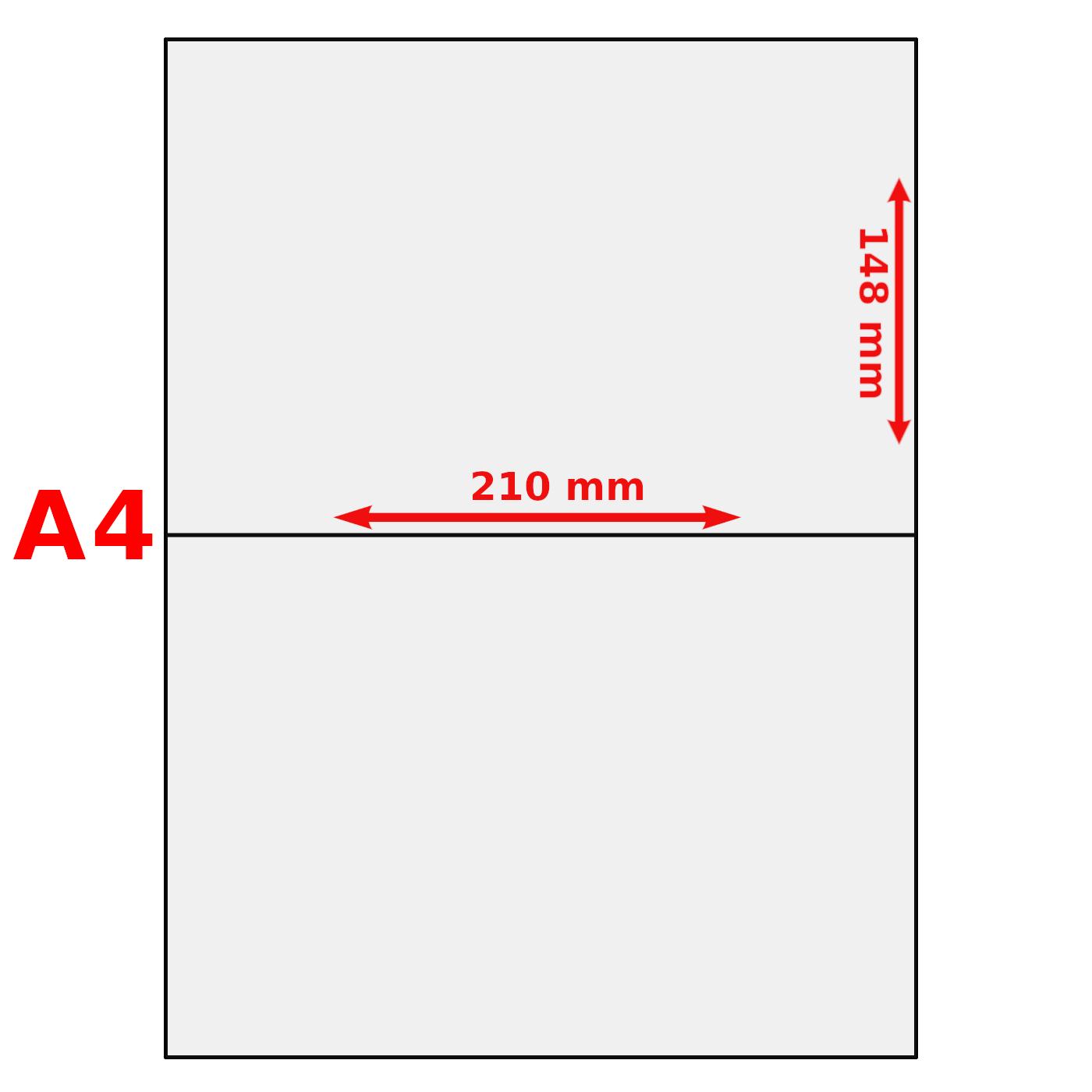 Slide, 190Mic, A4 Opak White per una stampante a foro e laser su 148 x 210 (1x) perforato (100 pezzi)