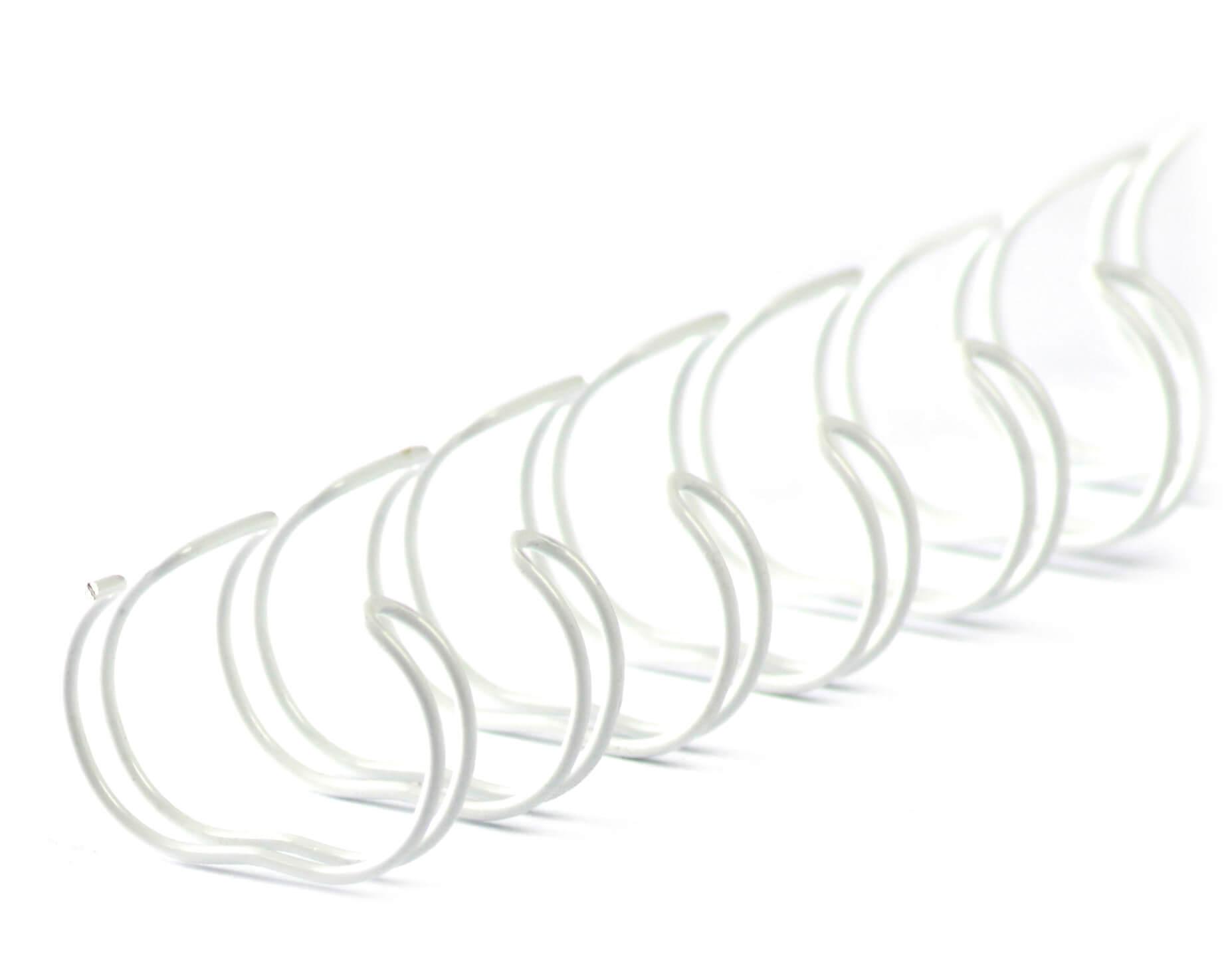 Pieni di brandi wire 24 anelli DIN A5, 11,1 mm, 7/16 pollici di bianco (100 pezzi)