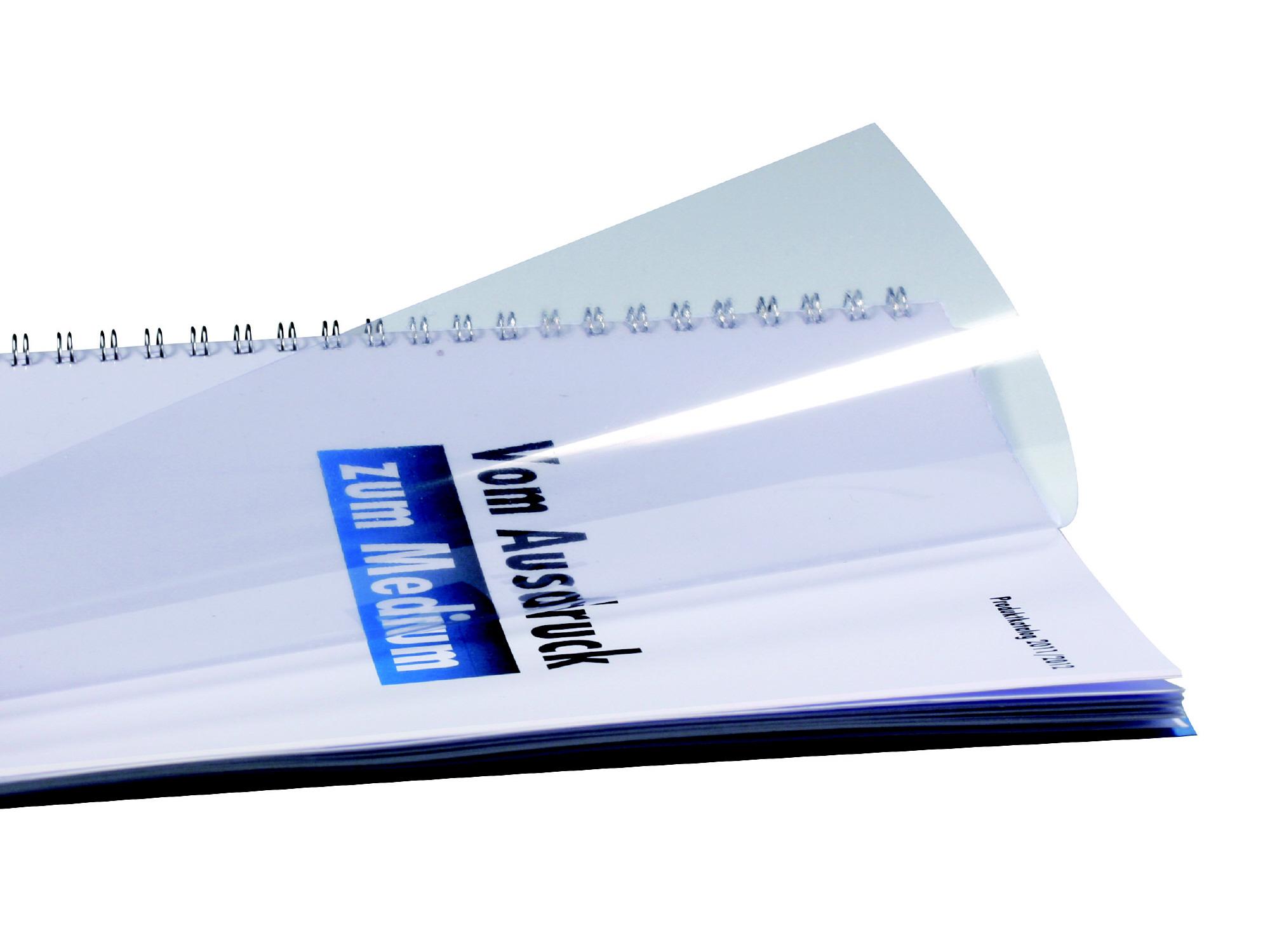 Film di compensazione di copertura DIN A3, 50 pezzi, PVC, trasparente trasparente, spesso 0,20 mm 420x297 mm (50 pezzi)