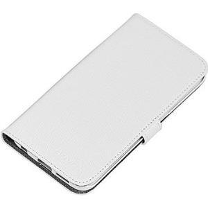 Nevox ORDO - custodia a libro per cellulare - pelle sintetica PU - grigia, bianca - per Samsung Galaxy S6 edge