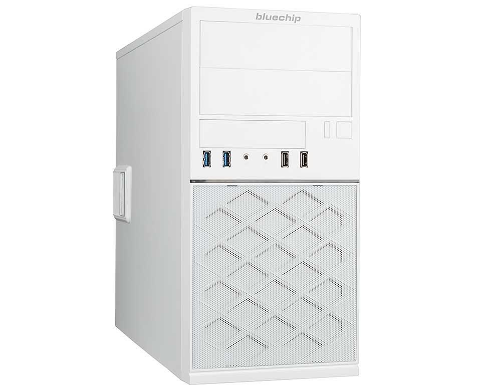 bluechip BUSINESSline T3200 white Intel Core i3 i3-14100 8 GB DDR4-SDRAM 250 GB SSD Windows 11 Pro Mini Tower PC Bianco