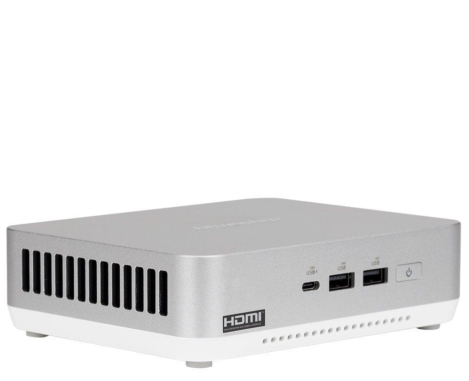 bluechip BUSINESSline M11450 Intel Core Ultra 5 125H 16 GB DDR5-SDRAM 500 GB SSD Windows 11 Pro Mini PC Argento Bianco
