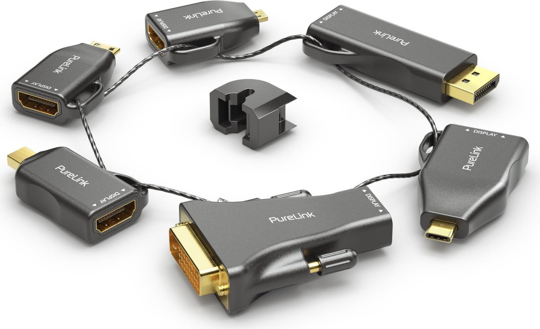 Anello adattatore PureLink grande - 6x HDMI - miniDP/DP/USB-C/Mini HDMI/Micro HDMI/DVI