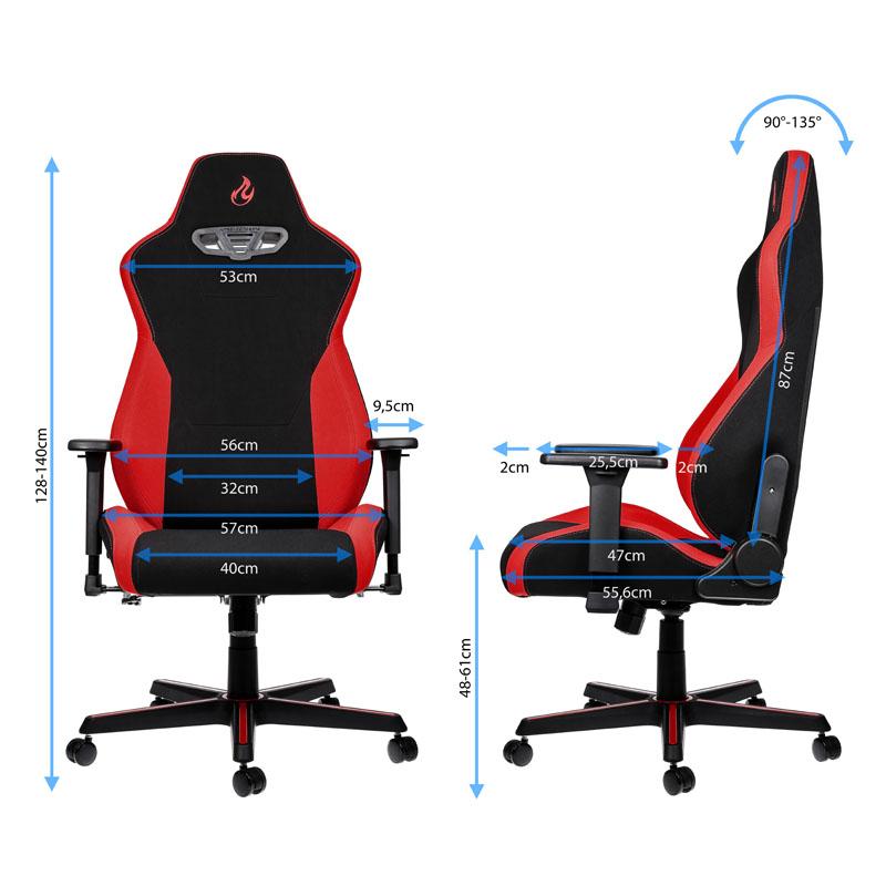 FAUTEUIL NITRO CONCEPTS S300 INFERNO RED (NOIR/ROUGE)