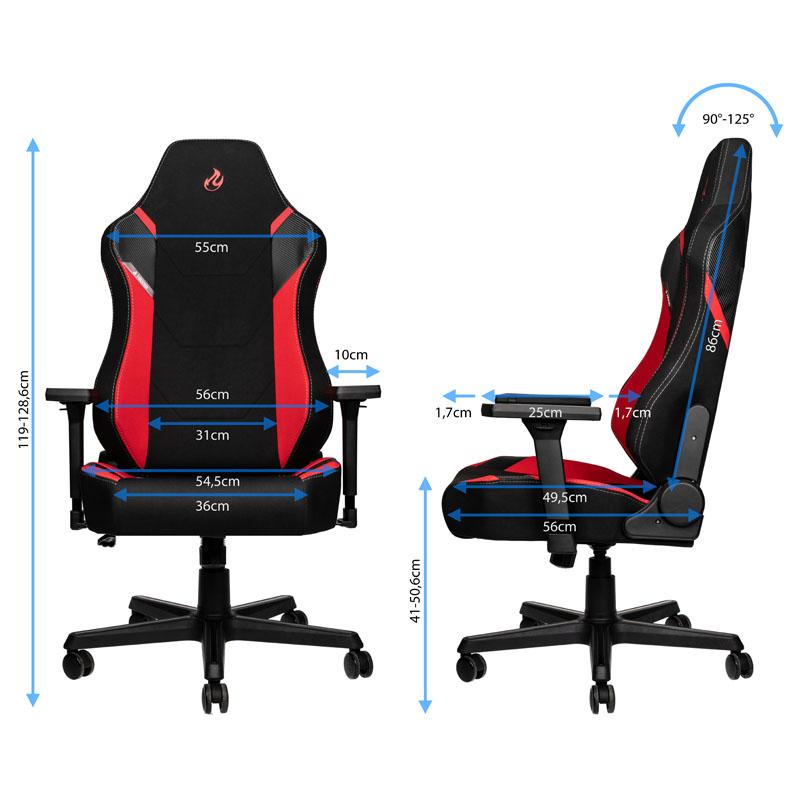 FAUTEUIL NITRO CONCEPTS X1000 INFERNO RED (NOIR/ROUGE)
