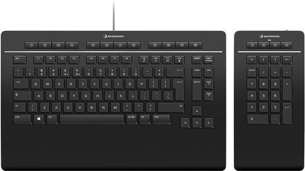 Tastiera 3DConnexion Pro con tastierino numerico cablata tedesca da USB-C a USB-A