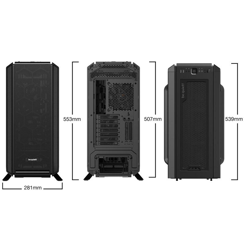 BE QUIET CASE ATX SILENT BASE 802 WINDOW BLACK 2.5/3.5 HDD DRIVE I/O AUDIO 9 SLOT ESPANSIONE 2X