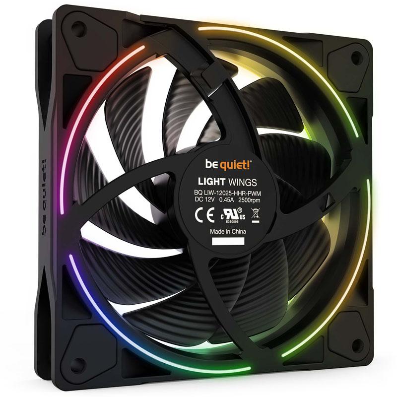 be quiet Light Wings 120mm PWM Triple Pack high-speed Case per computer Ventilatore 12 cm Nero 3 pz
