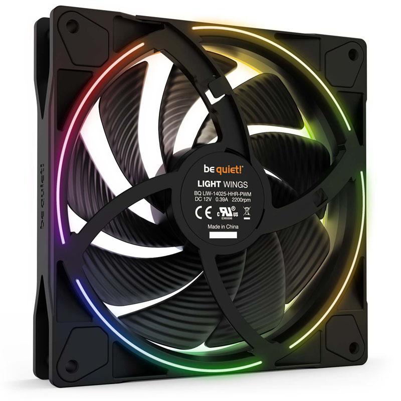 be quiet Light Wings 140mm PWM Triple Pack high-speed Case per computer Ventilatore 14 cm Nero 3 pz