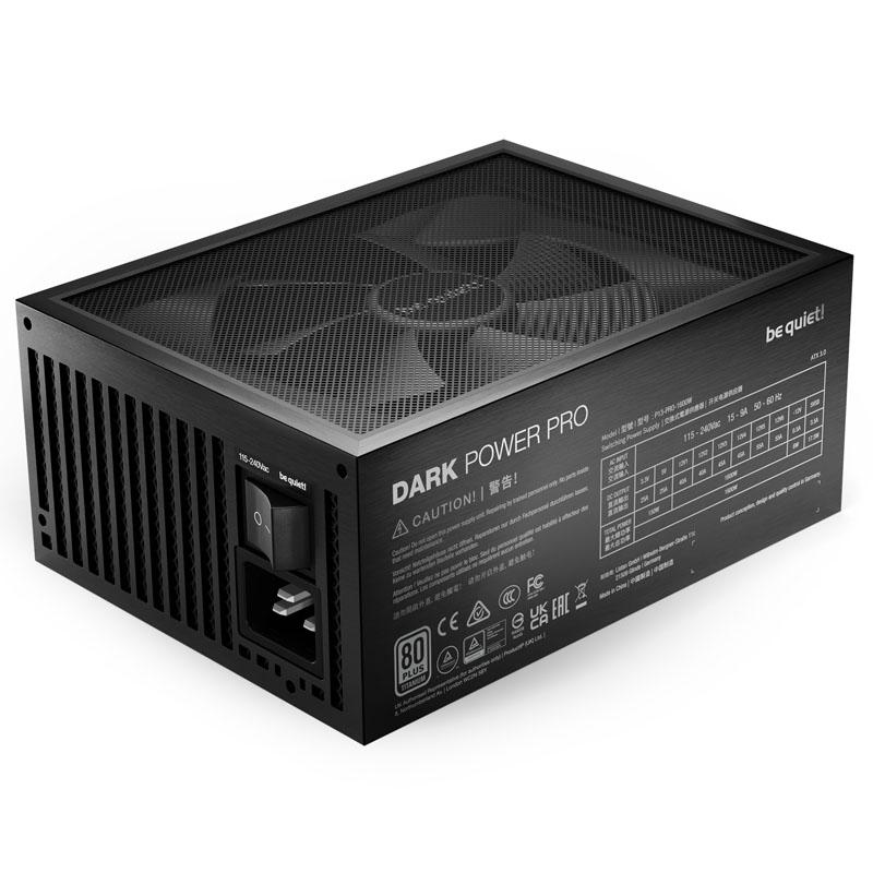 be quiet Dark Power Pro 13 1600W PSU 80 PLUS Titanium ATX 3.0 PSU with full support for PCIe 5.0 GPUs and GPUs with 62 pin conn