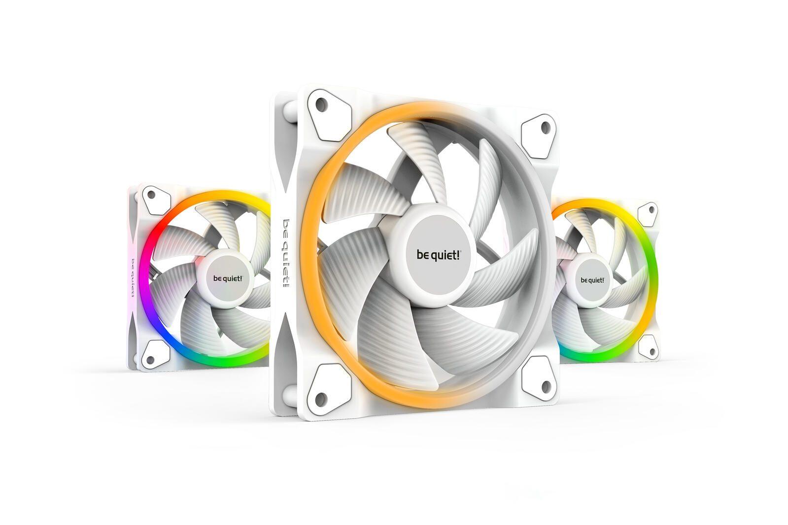 be quiet! Light Wings ARGB 120mm PWM Fan White - Triple Pack