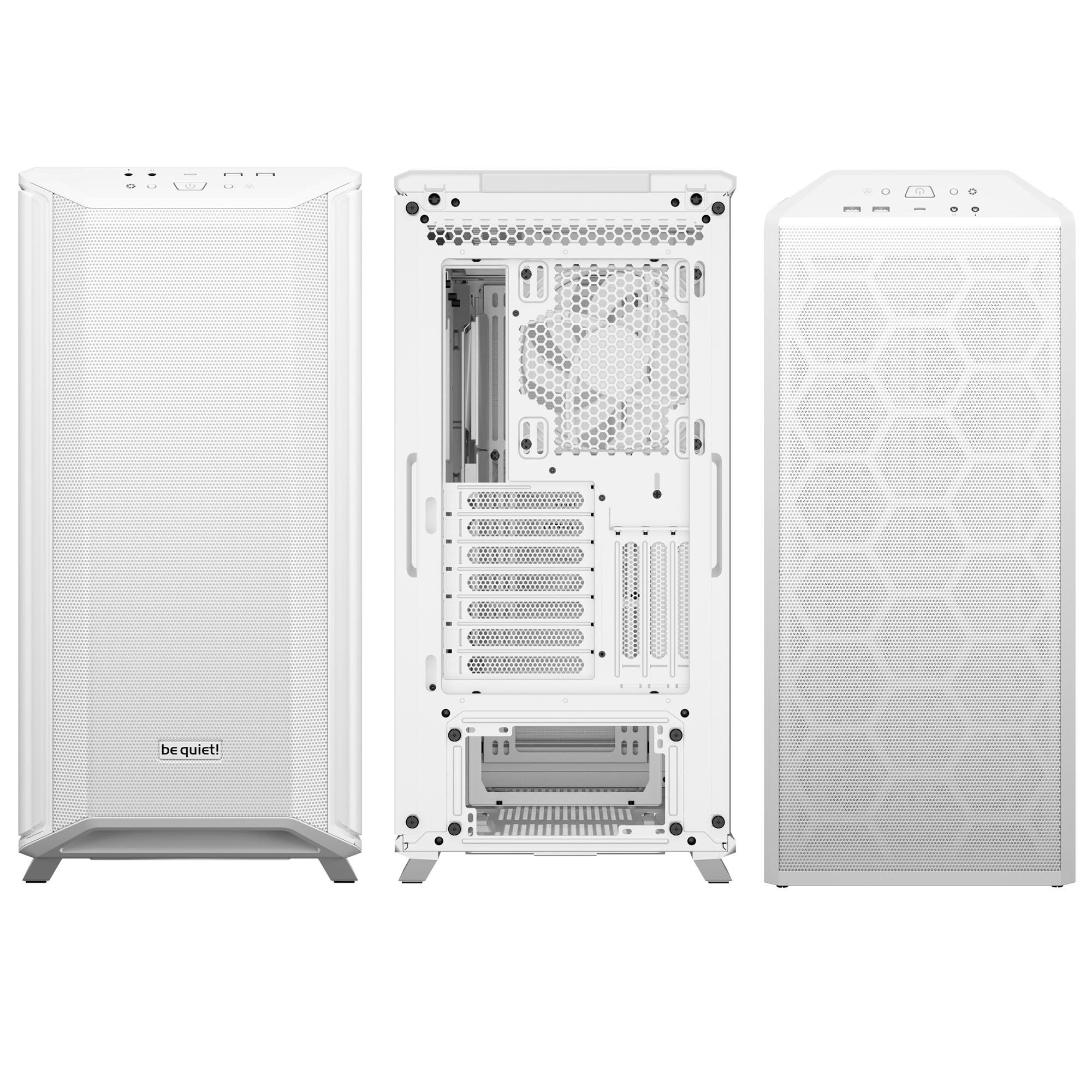 be quiet! Dark Base 701 Full Tower Gaming PC Case, White, 3 x Silent Wings 4 Fans, ARGB with Controller