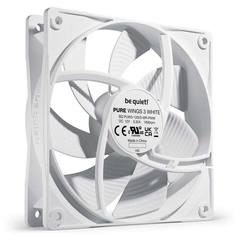 VENTILATEUR 120MM BLANC PWM 9 PALES POUR BOITIER - MECANISME RIFLE BEARING - 36.9 DBA - 65.51CFM