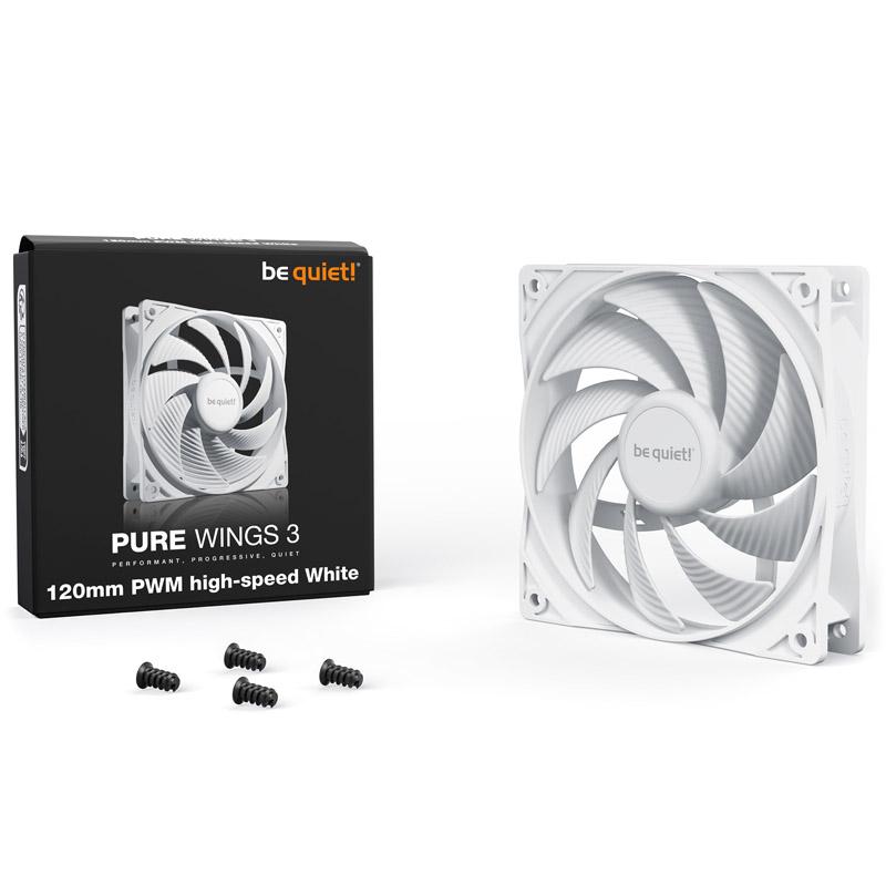 BE QUIET VENTOLA PURE WINGS 3 WHITE 120MM PWM HIGH-SPEED