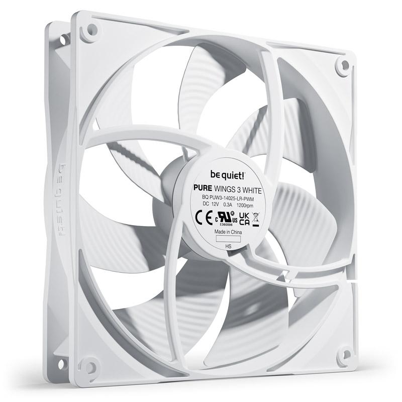 be quiet Pure Wings 3 140mm PWM White Case per computer Ventilatore 14 cm Bianco 1 pz
